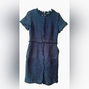 Banana Republic Dark Blue Tweed Mini Dress